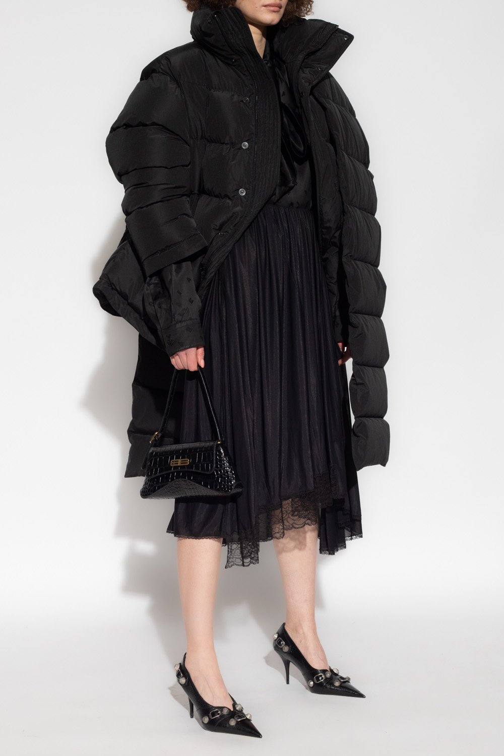 Black Lace-trimmed skirt Balenciaga - SchaferandweinerShops